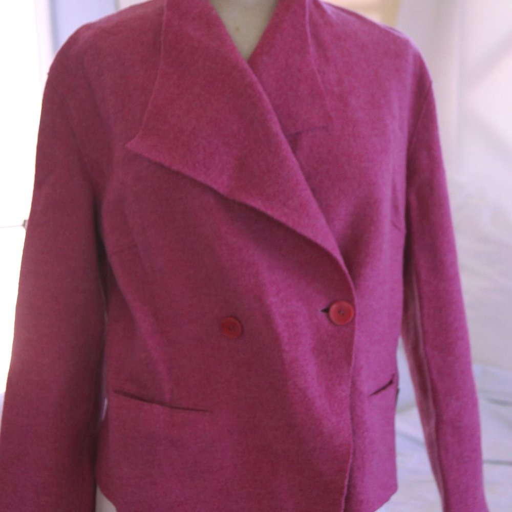Oska Pink Double-Breasted 100% Virgin Wool